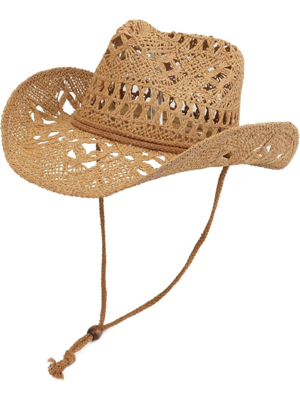 Shapeable Wide Brim Straw Cowboy Hat for Sun, Beach, Western Style Unisex